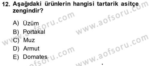 Bahçe Tarımı 1 Dersi 2014 - 2015 Yılı (Final) Dönem Sonu Sınav Soruları 12. Soru