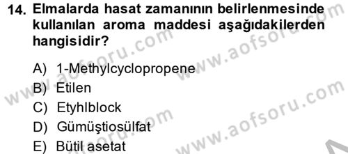 Bahçe Tarımı 1 Dersi 2014 - 2015 Yılı (Final) Dönem Sonu Sınav Soruları 14. Soru