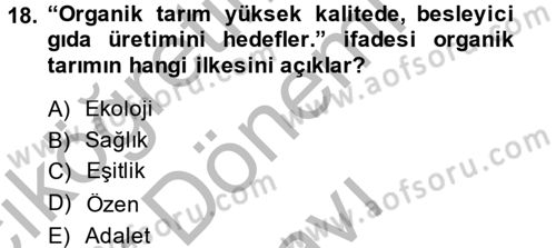 Bahçe Tarımı 1 Dersi 2014 - 2015 Yılı (Final) Dönem Sonu Sınav Soruları 18. Soru
