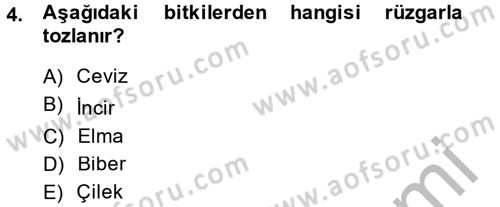 Bahçe Tarımı 1 Dersi 2014 - 2015 Yılı (Final) Dönem Sonu Sınav Soruları 4. Soru