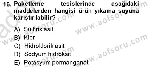 Bahçe Tarımı 1 Dersi 2014 - 2015 Yılı Tek Ders Sınav Soruları 16. Soru