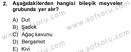 Bahçe Tarımı 1 Dersi 2014 - 2015 Yılı Tek Ders Sınav Soruları 2. Soru