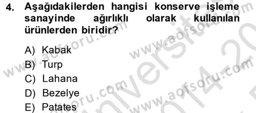 Bahçe Tarımı 1 Dersi 2014 - 2015 Yılı Tek Ders Sınav Soruları 4. Soru