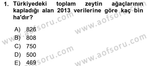 Bahçe Tarımı 1 Dersi 2015 - 2016 Yılı (Vize) Ara Sınav Soruları 1. Soru