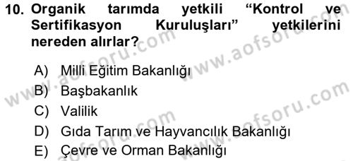 Bahçe Tarımı 1 Dersi 2015 - 2016 Yılı (Final) Dönem Sonu Sınav Soruları 10. Soru
