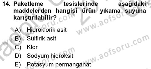 Bahçe Tarımı 1 Dersi 2016 - 2017 Yılı 3 Ders Sınav Soruları 14. Soru