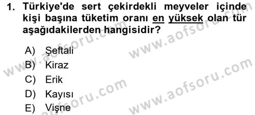 Bahçe Tarımı 1 Dersi 2017 - 2018 Yılı (Vize) Ara Sınav Soruları 1. Soru