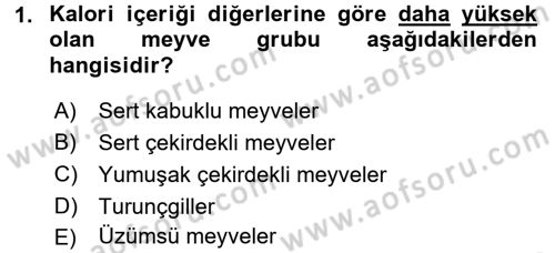 Bahçe Tarımı 1 Dersi 2017 - 2018 Yılı (Final) Dönem Sonu Sınav Soruları 1. Soru