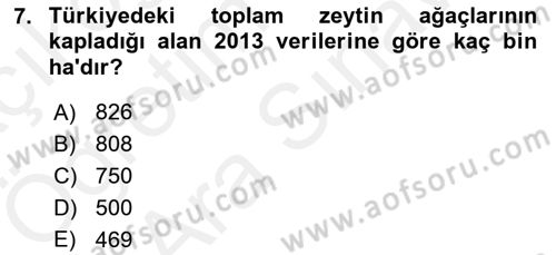 Bahçe Tarımı 1 Dersi 2018 - 2019 Yılı (Vize) Ara Sınav Soruları 7. Soru
