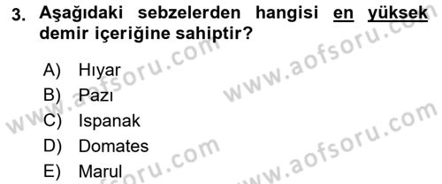 Bahçe Tarımı 1 Dersi 2019 - 2020 Yılı (Vize) Ara Sınav Soruları 3. Soru