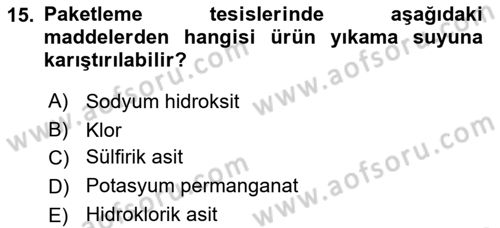 Bahçe Tarımı 1 Dersi 2019 - 2020 Yılı (Final) Dönem Sonu Sınav Soruları 15. Soru