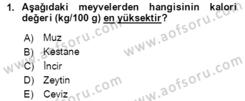 Bahçe Tarımı 1 Dersi 2021 - 2022 Yılı (Vize) Ara Sınav Soruları 1. Soru