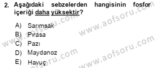 Bahçe Tarımı 1 Dersi 2021 - 2022 Yılı (Vize) Ara Sınav Soruları 2. Soru