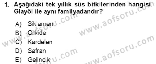 Bahçe Tarımı 1 Dersi 2021 - 2022 Yılı Yaz Okulu Sınav Soruları 1. Soru