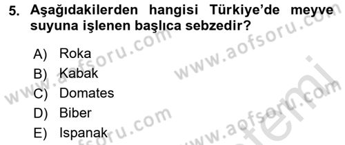 Bahçe Tarımı 1 Dersi 2022 - 2023 Yılı (Vize) Ara Sınav Soruları 5. Soru
