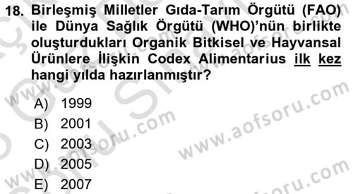 Bahçe Tarımı 1 Dersi 2022 - 2023 Yılı (Final) Dönem Sonu Sınav Soruları 18. Soru