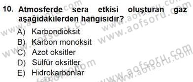 Ekoloji ve Çevre Bilgisi Dersi 2012 - 2013 Yılı (Final) Dönem Sonu Sınav Soruları 10. Soru