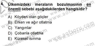 Ekoloji ve Çevre Bilgisi Dersi 2012 - 2013 Yılı (Final) Dönem Sonu Sınav Soruları 4. Soru