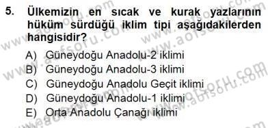 Ekoloji ve Çevre Bilgisi Dersi 2012 - 2013 Yılı (Final) Dönem Sonu Sınav Soruları 5. Soru