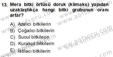 Ekoloji ve Çevre Bilgisi Dersi Ara Sınavı Deneme Sınav Soruları 13. Soru