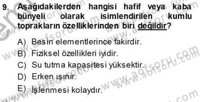 Ekoloji ve Çevre Bilgisi Dersi 2013 - 2014 Yılı (Vize) Ara Sınav Soruları 9. Soru