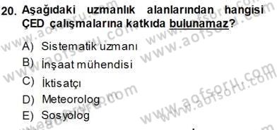 Ekoloji ve Çevre Bilgisi Dersi 2013 - 2014 Yılı (Final) Dönem Sonu Sınav Soruları 20. Soru