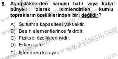 Ekoloji ve Çevre Bilgisi Dersi 2013 - 2014 Yılı Tek Ders Sınav Soruları 5. Soru