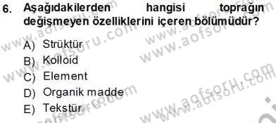 Ekoloji ve Çevre Bilgisi Dersi 2013 - 2014 Yılı Tek Ders Sınav Soruları 6. Soru