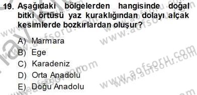 Ekoloji ve Çevre Bilgisi Dersi 2014 - 2015 Yılı (Vize) Ara Sınav Soruları 19. Soru