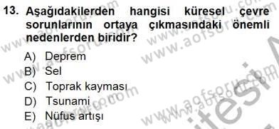 Ekoloji ve Çevre Bilgisi Dersi 2014 - 2015 Yılı (Final) Dönem Sonu Sınav Soruları 13. Soru