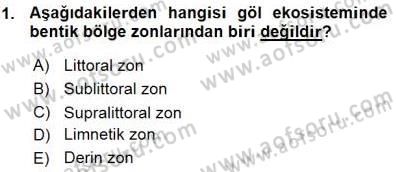 Ekoloji ve Çevre Bilgisi Dersi 2015 - 2016 Yılı (Vize) Ara Sınav Soruları 1. Soru
