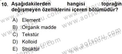Ekoloji ve Çevre Bilgisi Dersi 2015 - 2016 Yılı (Vize) Ara Sınav Soruları 10. Soru