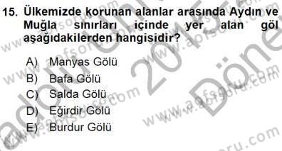 Ekoloji ve Çevre Bilgisi Dersi 2015 - 2016 Yılı (Final) Dönem Sonu Sınav Soruları 15. Soru