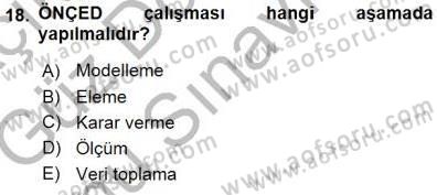 Ekoloji ve Çevre Bilgisi Dersi 2015 - 2016 Yılı (Final) Dönem Sonu Sınav Soruları 18. Soru