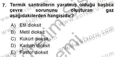 Ekoloji ve Çevre Bilgisi Dersi 2015 - 2016 Yılı (Final) Dönem Sonu Sınav Soruları 7. Soru