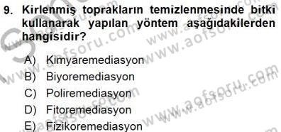 Ekoloji ve Çevre Bilgisi Dersi 2015 - 2016 Yılı (Final) Dönem Sonu Sınav Soruları 9. Soru