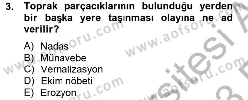 Tarla Bitkileri 1 Dersi 2012 - 2013 Yılı (Vize) Ara Sınav Soruları 3. Soru
