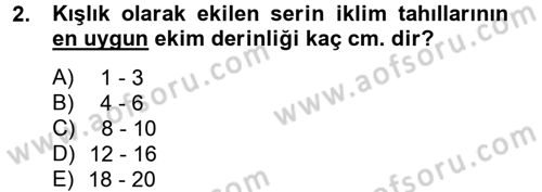 Tarla Bitkileri 1 Dersi 2014 - 2015 Yılı (Vize) Ara Sınav Soruları 2. Soru