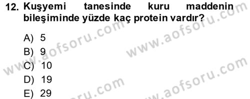 Tarla Bitkileri 1 Dersi 2014 - 2015 Yılı Tek Ders Sınav Soruları 12. Soru