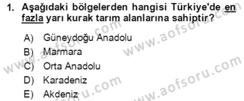 Tarla Bitkileri 1 Dersi 2021 - 2022 Yılı Yaz Okulu Sınav Soruları 1. Soru