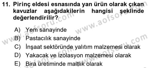 Tarla Bitkileri 1 Dersi 2023 - 2024 Yılı Yaz Okulu Sınav Soruları 11. Soru