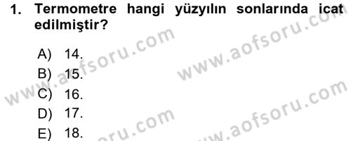 Tarımsal Meteoroloji Dersi 2015 - 2016 Yılı (Vize) Ara Sınav Soruları 1. Soru