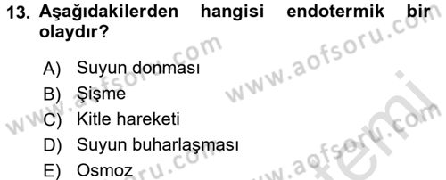 Toprak Bilgisi ve Bitki Besleme Dersi 2015 - 2016 Yılı (Final) Dönem Sonu Sınav Soruları 13. Soru