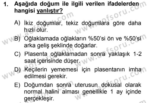 Hayvan Yetiştirme Dersi 2012 - 2013 Yılı (Final) Dönem Sonu Sınav Soruları 1. Soru