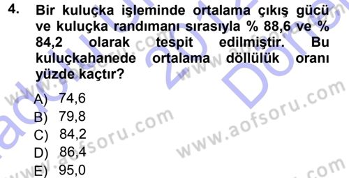 Hayvan Yetiştirme Dersi 2012 - 2013 Yılı (Final) Dönem Sonu Sınav Soruları 4. Soru