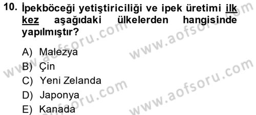 Hayvan Yetiştirme Dersi 2013 - 2014 Yılı (Final) Dönem Sonu Sınav Soruları 10. Soru