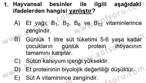 Hayvan Yetiştirme Dersi 2018 - 2019 Yılı 3 Ders Sınav Soruları 1. Soru