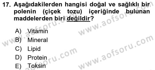 Hayvan Yetiştirme Dersi 2021 - 2022 Yılı (Final) Dönem Sonu Sınav Soruları 17. Soru