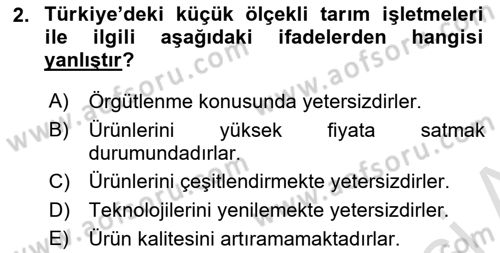 Hayvan Yetiştirme Dersi 2023 - 2024 Yılı (Vize) Ara Sınav Soruları 2. Soru
