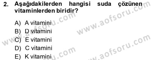 Hayvan Besleme Dersi 2013 - 2014 Yılı (Vize) Ara Sınav Soruları 2. Soru
